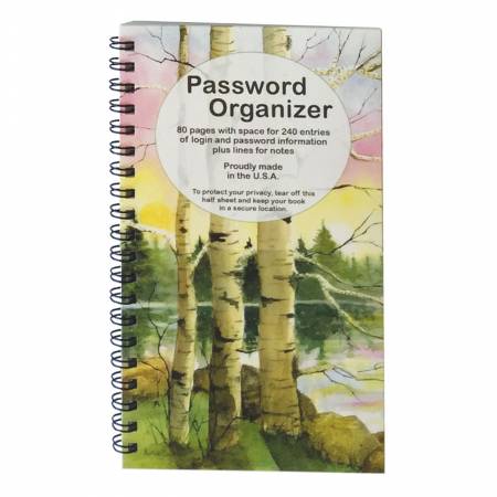 Password Book - Birches (PWB04) - Maple Leaf Quilting Company Ltd.