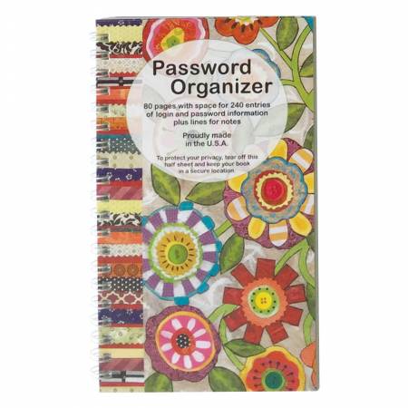 Password Book - Fun Flowers (PWB03) - Maple Leaf Quilting Company Ltd.