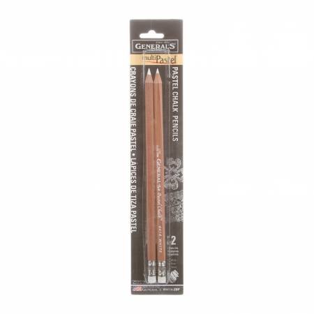 Pastel Chalk Pencil White 2pk - Maple Leaf Quilting Company Ltd.