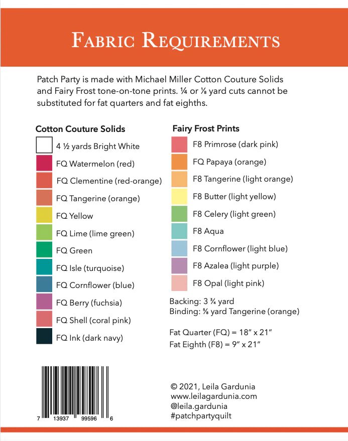Patch Party Block Of The Month Quilt Kit - Maple Leaf Quilting Company Ltd.