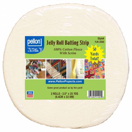 Pellon Cotton With Scrim Jelly Roll Batting 2 - 1/2in x 50yds - Maple Leaf Quilting Company Ltd.