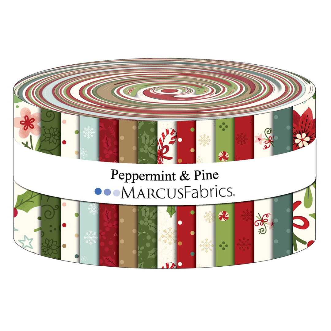 Peppermint & Pine | 2.5in Strips 40pcs (ST182-0006) - Maple Leaf Quilting Company Ltd.