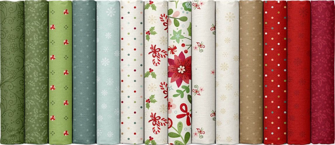 Peppermint & Pine | 2.5in Strips 40pcs (ST182-0006) - Maple Leaf Quilting Company Ltd.