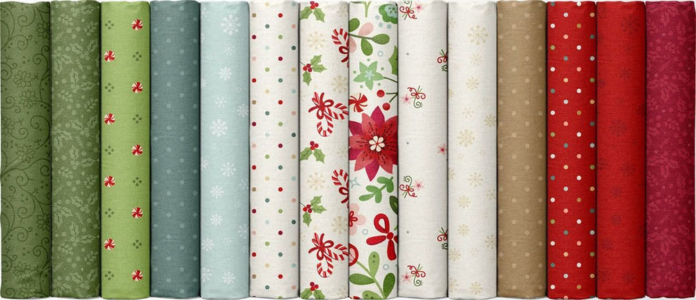 Peppermint & Pine | 2.5in Strips 40pcs (ST182-0006) - Maple Leaf Quilting Company Ltd.