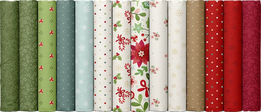 Peppermint &amp; Pine | 2.5in Strips 40pcs (ST182-0006) - Maple Leaf Quilting Company Ltd.