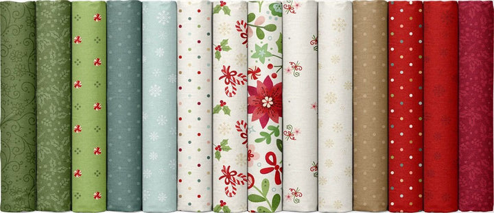 Peppermint &amp; Pine | 2.5in Strips 40pcs (ST182-0006) - Maple Leaf Quilting Company Ltd.