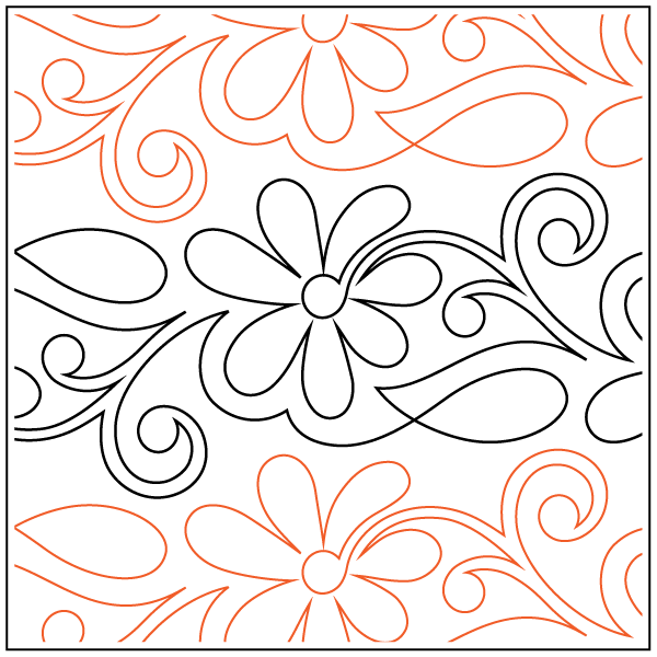 Perennial Petite – 6” Paper Pantograph - Maple Leaf Quilting Company Ltd.
