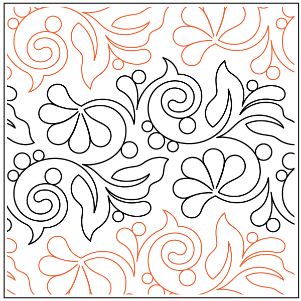Persephone 2 – 10” Paper Pantograph - Maple Leaf Quilting Company Ltd.