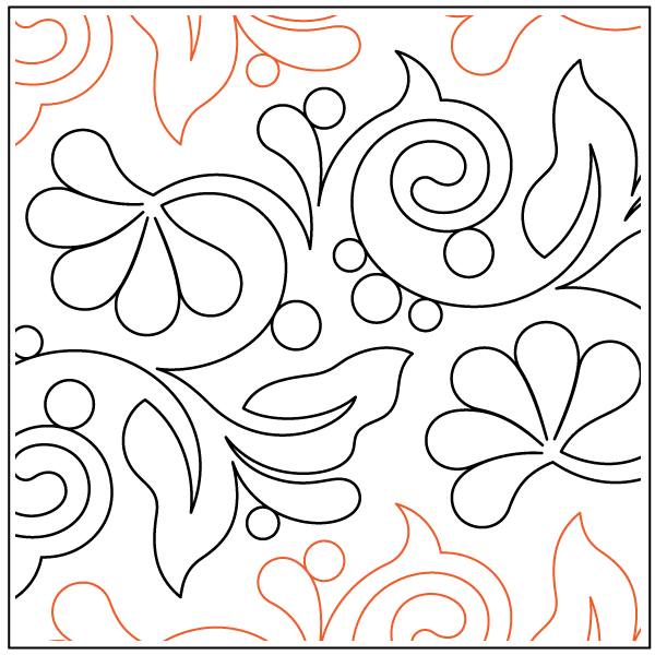 Persephone 2 – 10” Paper Pantograph - Maple Leaf Quilting Company Ltd.