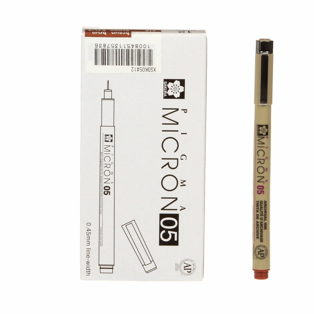 Pigma Micron Pen - Brown .45mm Size 05 (PERMANENT INK) - Maple Leaf Quilting Company Ltd.