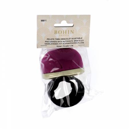 Pincushion With Adjustable Snap Bracelet Purple - Maple Leaf Quilting Company Ltd.