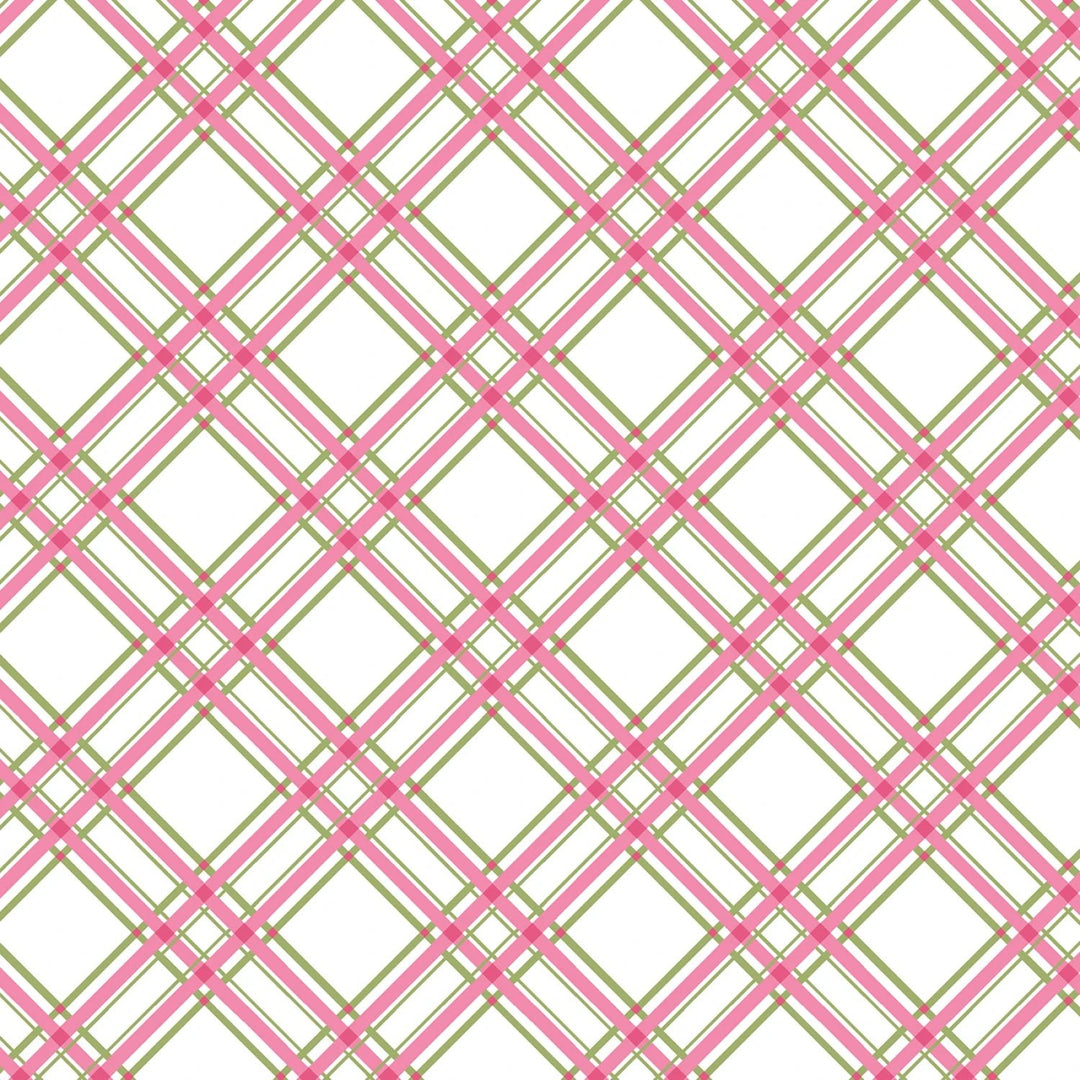 Pink Diagonal Plaid | 43/44" Cotton (8244M - PG) - Sold in UNITS of ¼ metre - Maple Leaf Quilting Company Ltd.