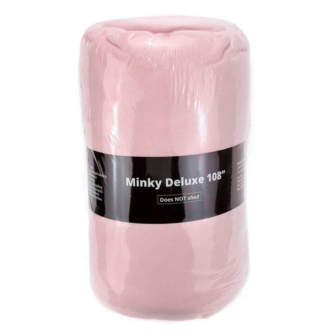 Pink Solid Minky 108” Minky - 3 Yard Pre - Cut (1394 - 3YD - PINK) - Maple Leaf Quilting Company Ltd.