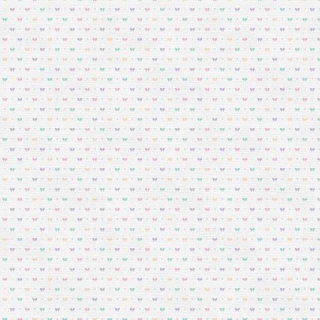 Pink/Purple on White Bows 118" Cotton (183 - 25276) – Sold in UNITS of ¼ metre - Maple Leaf Quilting Company Ltd.