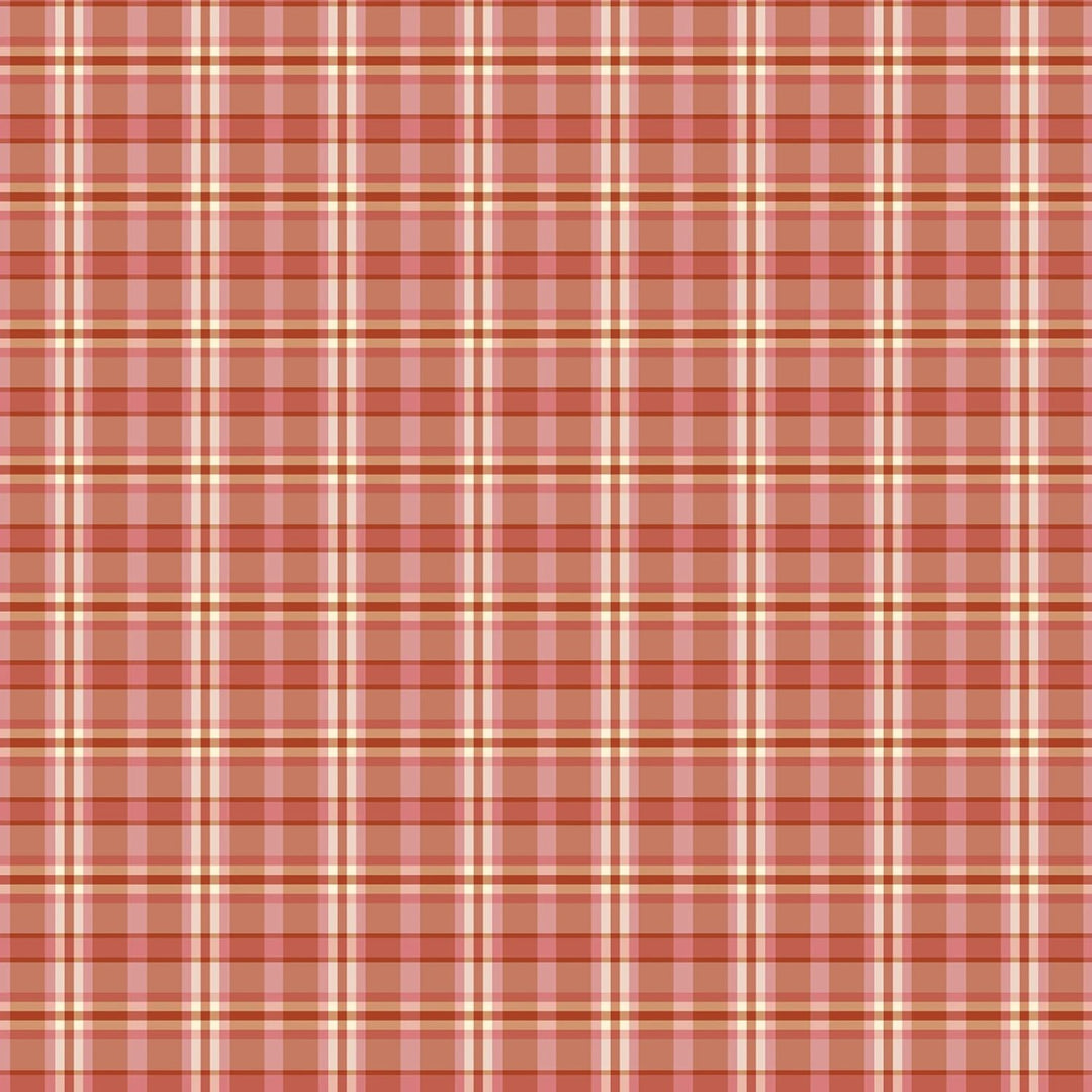 Plaid Poppins Apricot - 44” - (C17087R-APRICOT) – Sold in UNITS of ¼ metre - Maple Leaf Quilting Company Ltd.