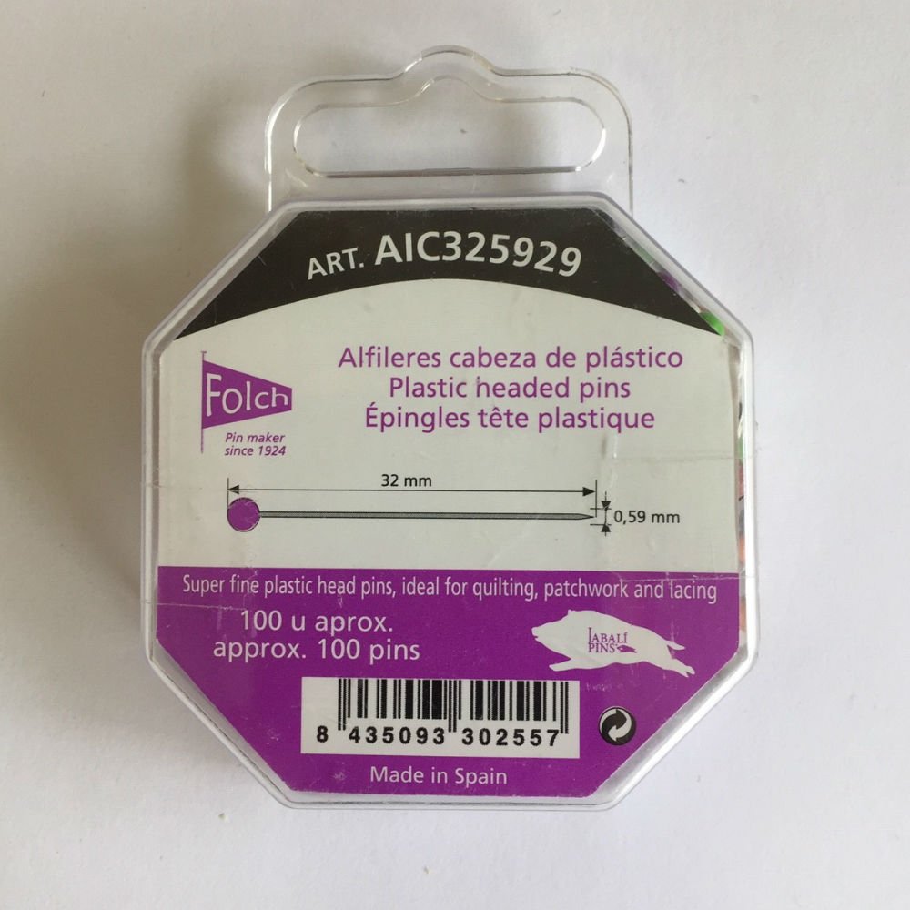 Plastic Headed Quilting &amp; Dressmakers (100 Pins) - Maple Leaf Quilting Company Ltd.
