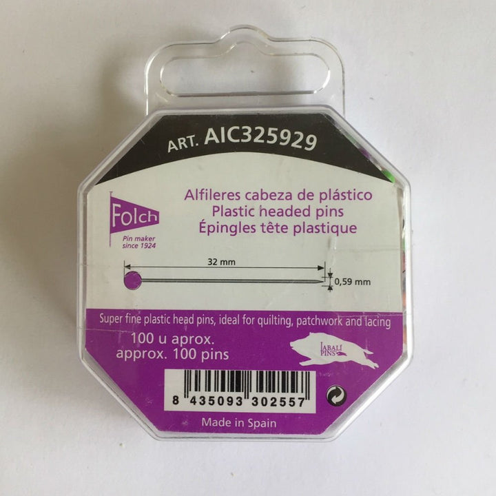 Plastic Headed Quilting &amp; Dressmakers (100 Pins) - Maple Leaf Quilting Company Ltd.