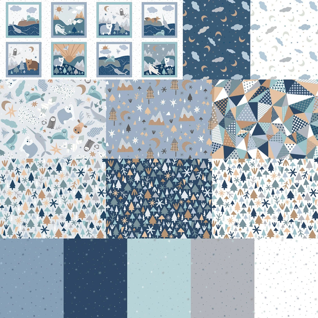 Polar Pals | Fat Quarter Pack - 14 pcs (PPALFQ) - Maple Leaf Quilting Company Ltd.