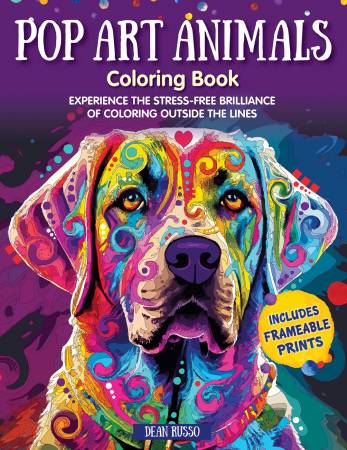 "Pop Art Animals" Coloring Book - Maple Leaf Quilting Company Ltd.