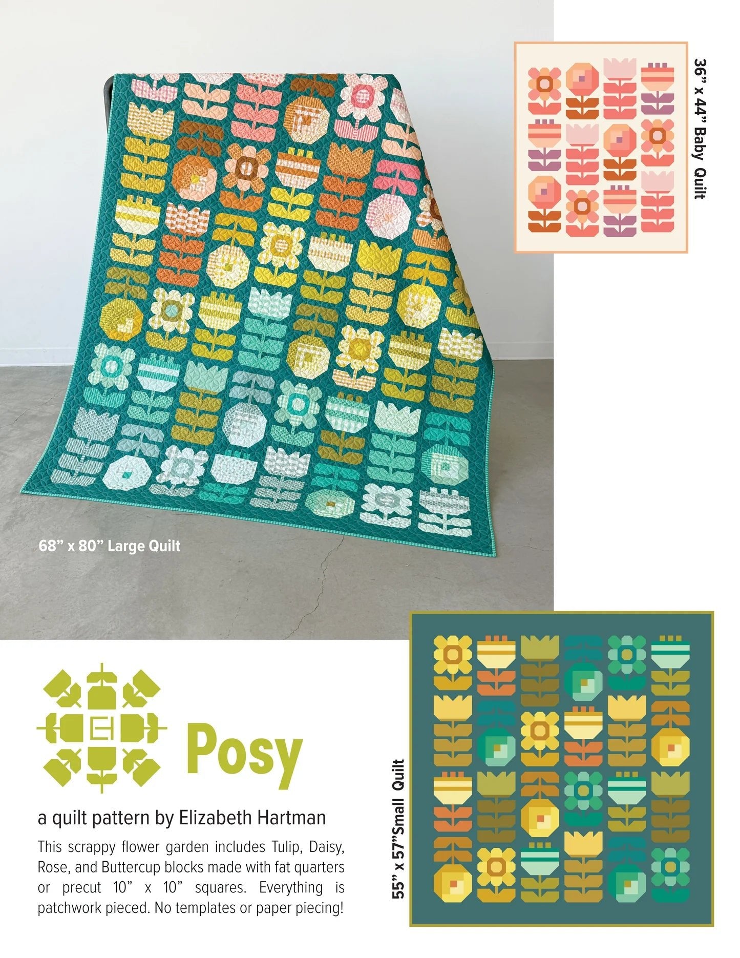 Posy Quilt Pattern (EH091) - Maple Leaf Quilting Company Ltd.