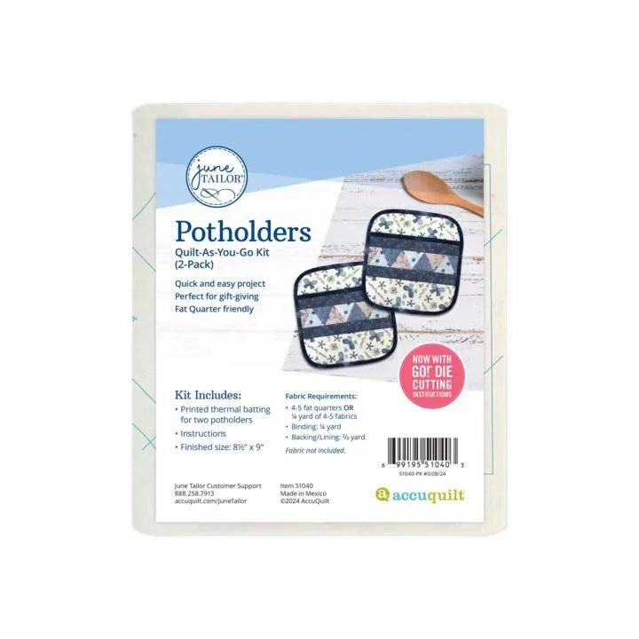 Potholders Quilt - As - You - Go Kit (2 - Pack) - Maple Leaf Quilting Company Ltd.
