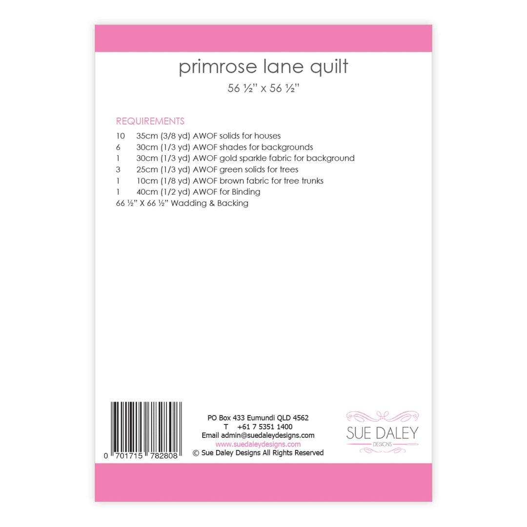 Primrose Lane Quilt Pattern (PSD - PRIMROSE) - Maple Leaf Quilting Company Ltd.