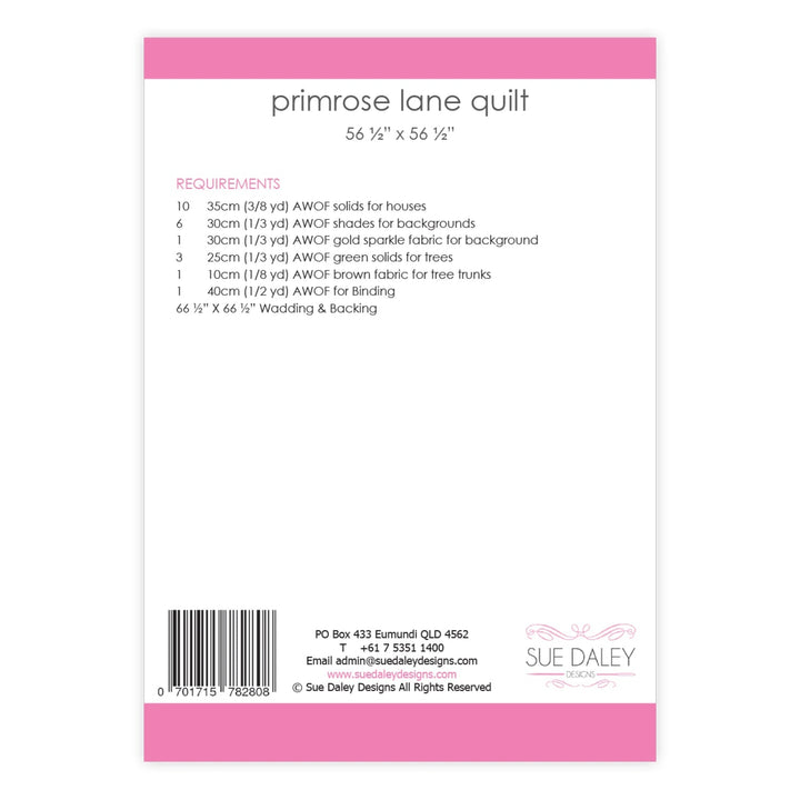 Primrose Lane Quilt Pattern (PSD - PRIMROSE) - Maple Leaf Quilting Company Ltd.