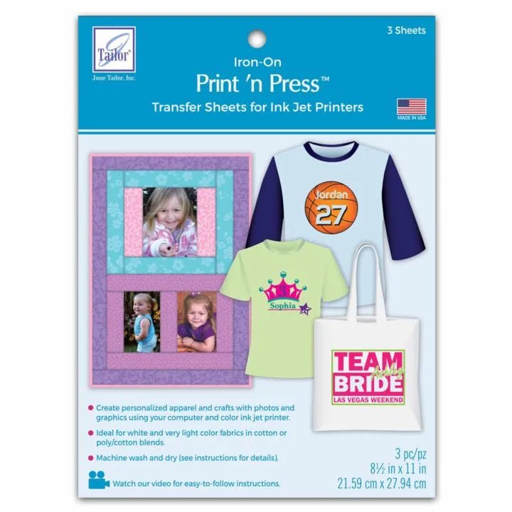 Print ’n Press Transfer Sheets - 3 Sheets - Maple Leaf Quilting Company Ltd.