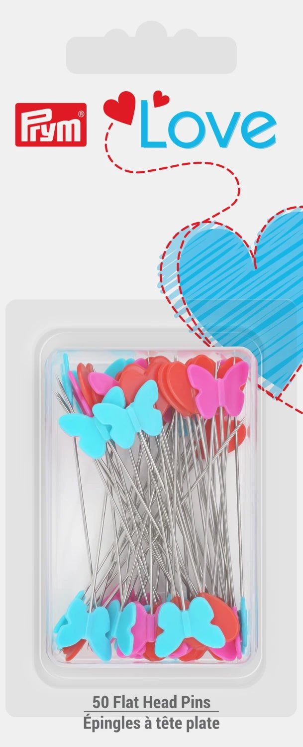 Prym Love Flat Head Pins (60100) - Maple Leaf Quilting Company Ltd.