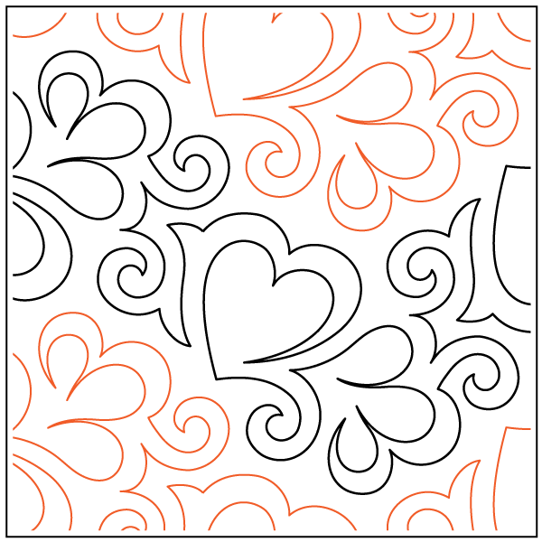 P.S. I Love You – 9.5” Paper Pantograph - Maple Leaf Quilting Company Ltd.