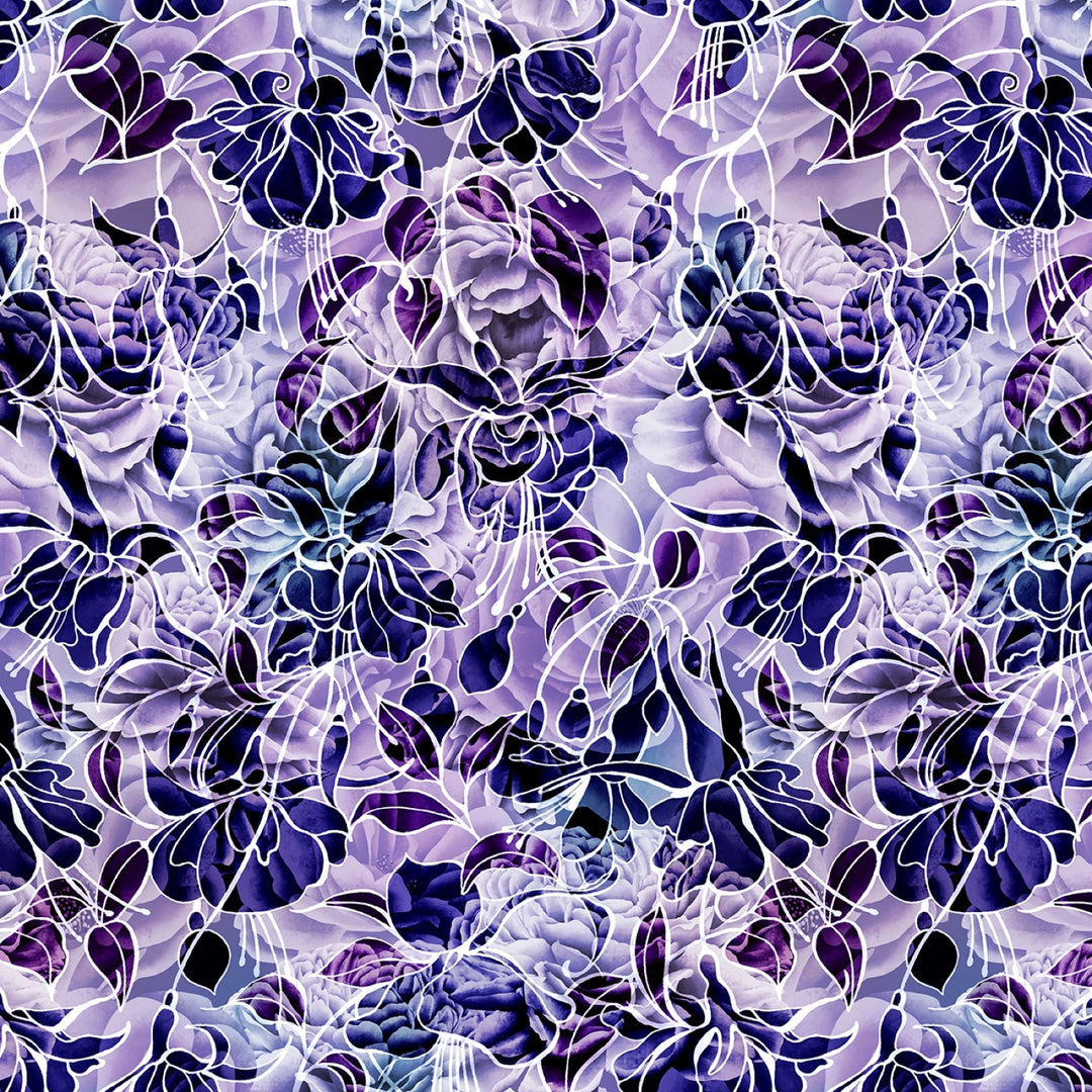 Purple Petal Play by BellaSylDesign Collection| 108" Cotton (PPLW6016 - CB) – Sold in UNITS of ¼ metre - Maple Leaf Quilting Company Ltd.
