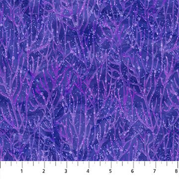 Purple Sea - Coral Reef | 43/44" Cotton (DP28882 - 86) - Sold in UNITS of ¼ metre - Maple Leaf Quilting Company Ltd.