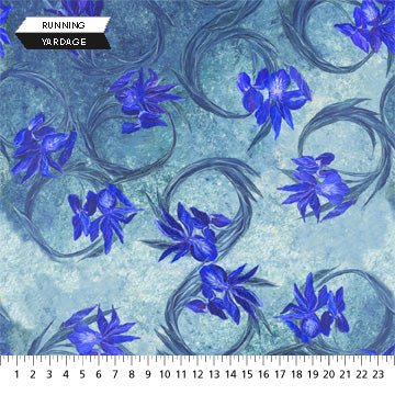 Rain Showers - Multi Blue | 43/44" Cotton (40134 - 41) - Sold in UNITS of ¼ metre - Maple Leaf Quilting Company Ltd.