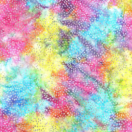 Rainbow Fireworks 106" Batik (BX2739 - RAINBOW) - Sold in UNITS of 1/4 Metre - Maple Leaf Quilting Company Ltd.