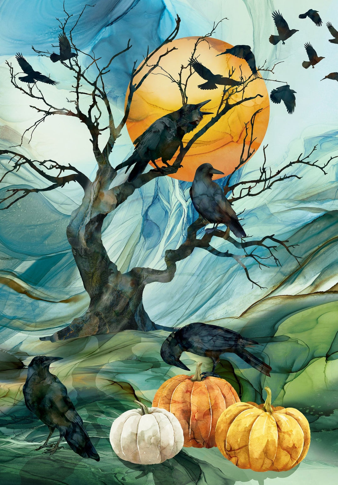 Raven's Call Panel 30" x 43" Panel (DP28945 - 66) - Maple Leaf Quilting Company Ltd.