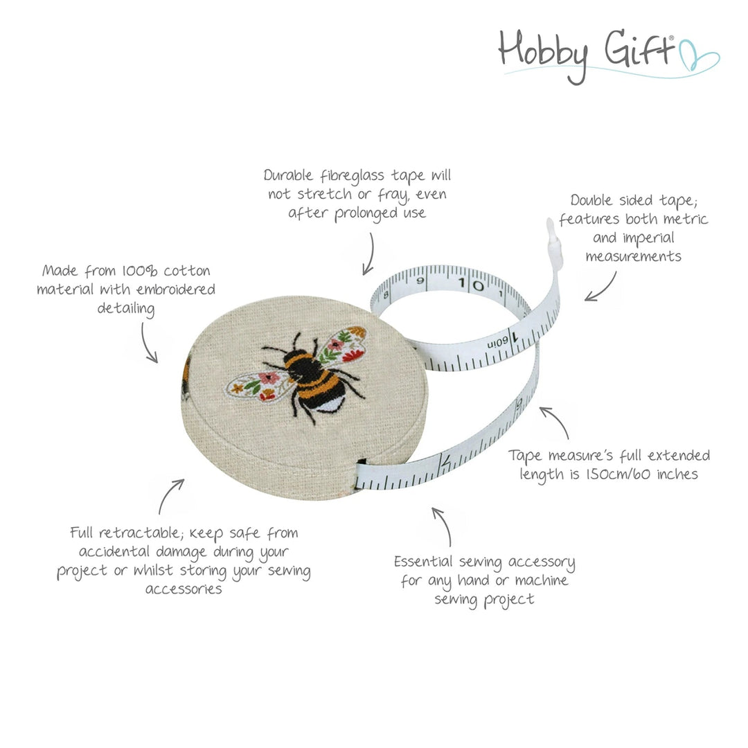 Rectractable 60in Tape Measure Bee (TK23 - 587) - Maple Leaf Quilting Company Ltd.