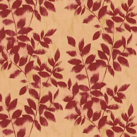 Red Brushy Vines 108" Cotton (ARBW05665 - NER) – Sold in UNITS of ¼ metre - Maple Leaf Quilting Company Ltd.