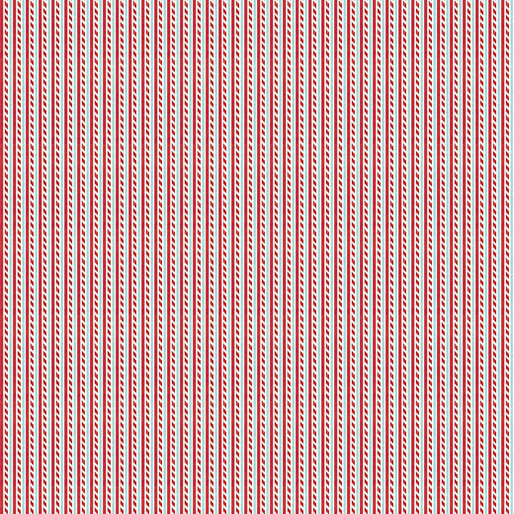 Red Candycane Stripe - Holly Jolly | 43/44" Cotton (28815-10) - Sold in UNITS of ¼ metre - Maple Leaf Quilting Company Ltd.