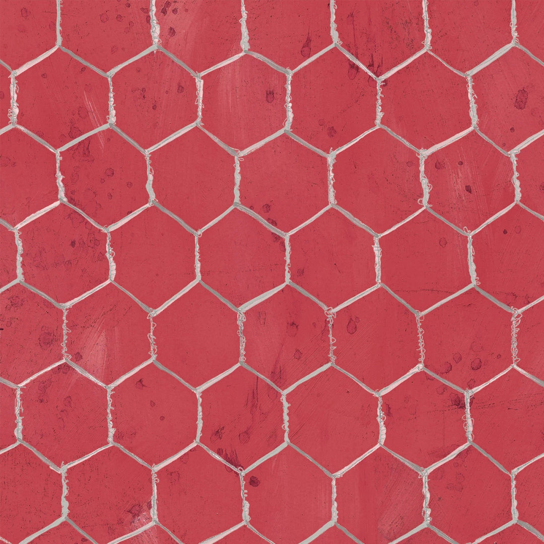 Red Chicken Wire 108” Cotton (CSCW05729 - R) - Sold in UNITS of 1/4 metre - Maple Leaf Quilting Company Ltd.