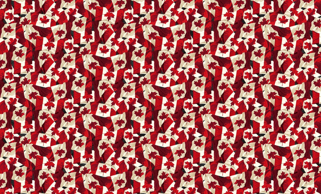 Red Cream - Flags | 43/44" Cotton (29021 - 24) - Sold in UNITS of ¼ metre - Maple Leaf Quilting Company Ltd.