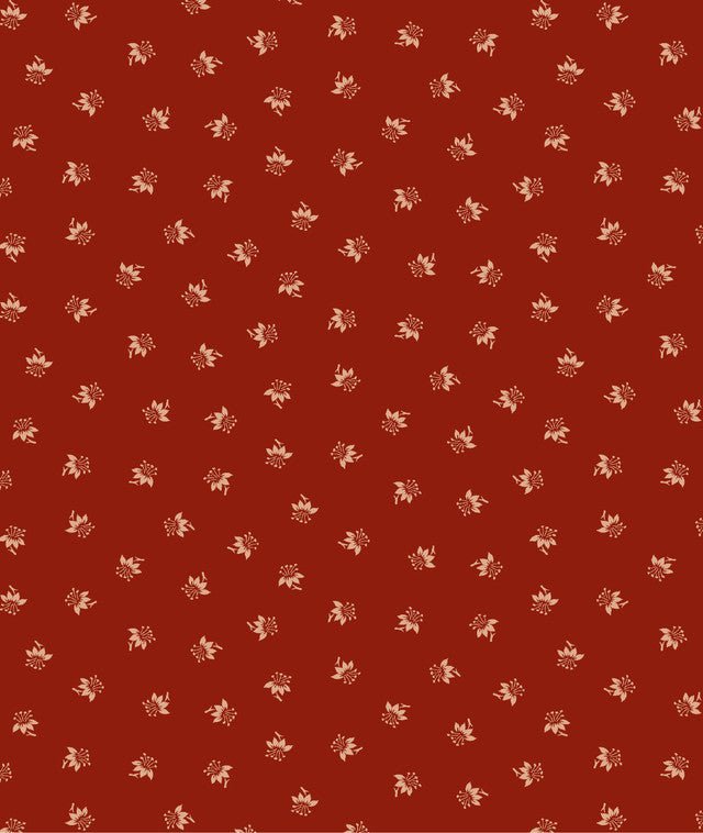 Red Mini Floral 44” - (R621370D - RED) – Sold in UNITS of ¼ metre - Maple Leaf Quilting Company Ltd.