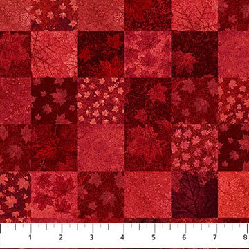 Red Patchwork Northcott | 43/44" Cotton (29016 - 24) - Sold in UNITS of ¼ metre - Maple Leaf Quilting Company Ltd.