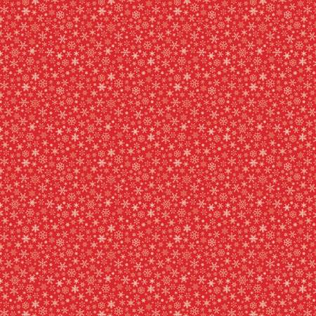 Red Peace on Earth Snowflakes 108" Cotton (WB14207R - RED) – Sold in UNITS of ¼ metre - Maple Leaf Quilting Company Ltd.