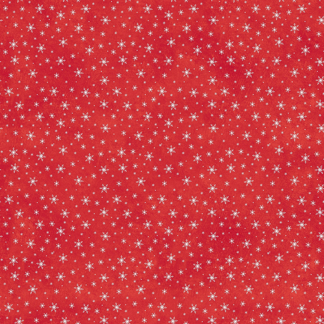 Red Snowflake - Holly Jolly | 43/44" Cotton (28818-24) - Sold in UNITS of ¼ metre - Maple Leaf Quilting Company Ltd.