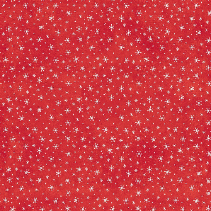 Red Snowflake - Holly Jolly | 43/44" Cotton (28818-24) - Sold in UNITS of ¼ metre - Maple Leaf Quilting Company Ltd.