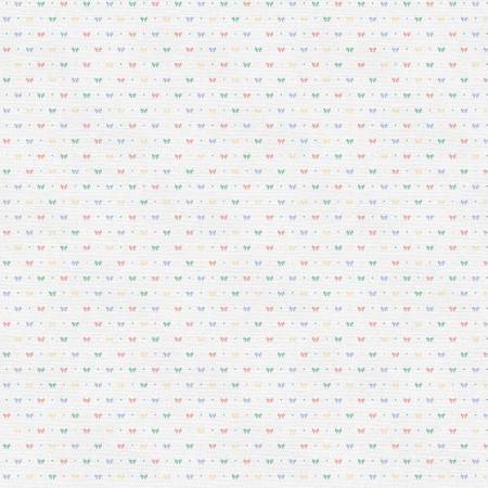 Red/Blue on White Bows 118" Cotton (183 - 25274) – Sold in UNITS of ¼ metre - Maple Leaf Quilting Company Ltd.