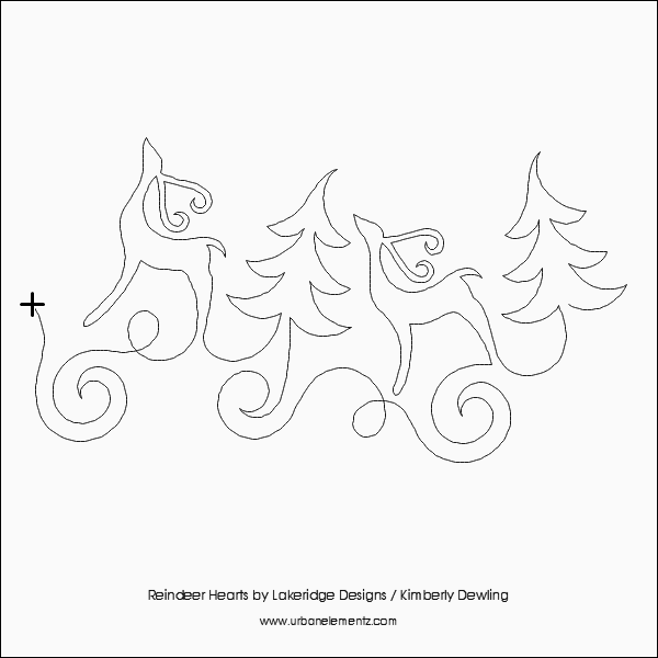 Reindeer Hearts  - 9.5” Paper Pantograph