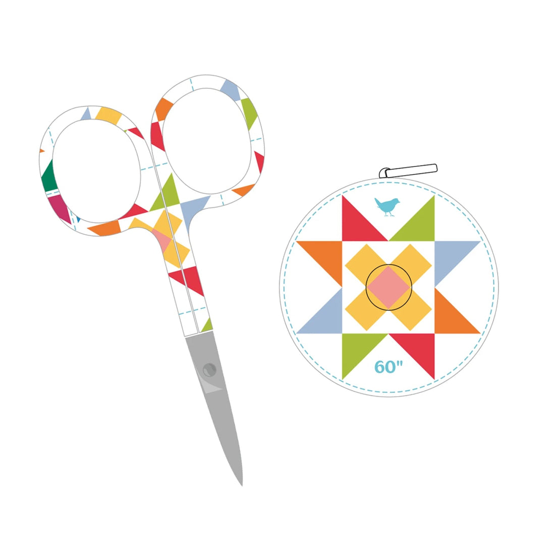 Riley Blake Designs Scissor and Tape Measure Duo (ST - 48384) - Maple Leaf Quilting Company Ltd.