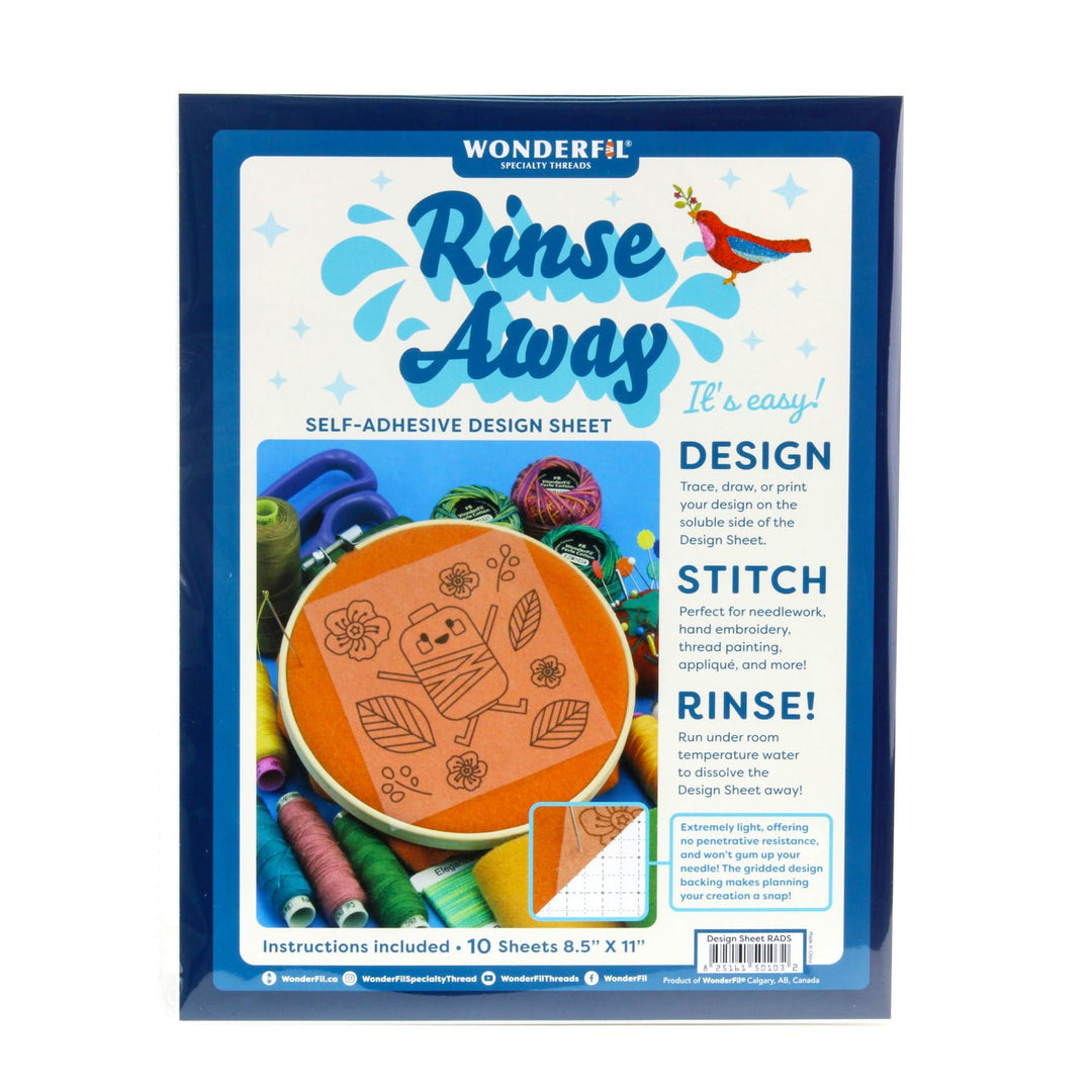 Rinse Away Design Sheet - Maple Leaf Quilting Company Ltd.