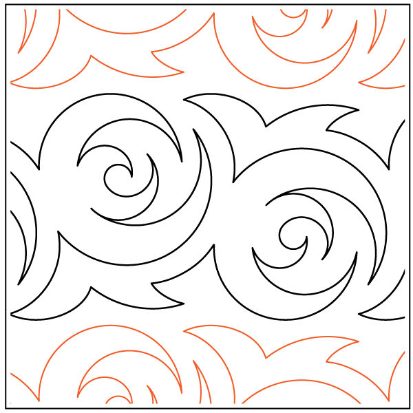 Riptide – 5.75” Paper Pantograph - Maple Leaf Quilting Company Ltd.